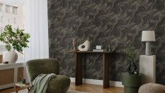 Vliesová tapeta šedo-černý mramor 497663 / Vliesové tapety na zeď Factory VI (0,53 x 10,05 m) Rasch