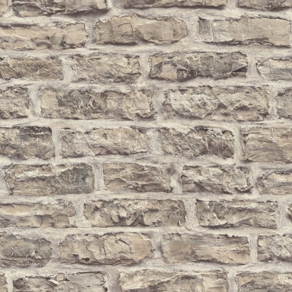 Vliesová tapeta béžovo-šedá cihla, kámen 498325 / Vliesové tapety na zeď Factory VI (0,53 x 10,05 m) Rasch