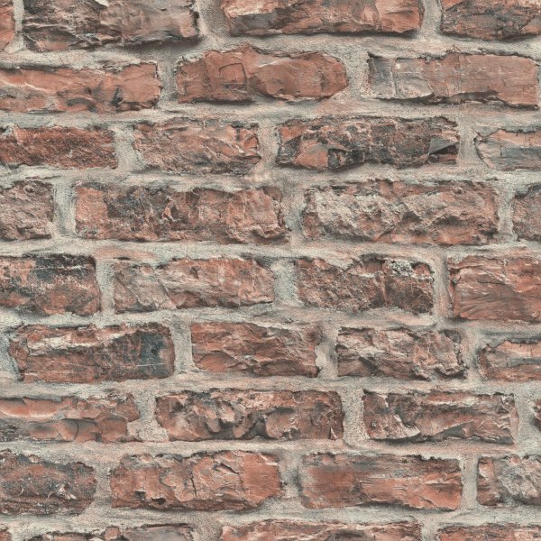 Vliesová tapeta červená cihla, kámen 498332 / Vliesové tapety na zeď Factory VI (0,53 x 10,05 m) Rasch