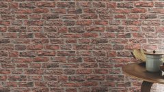 Vliesová tapeta červená cihla, kámen 498332 / Vliesové tapety na zeď Factory VI (0,53 x 10,05 m) Rasch
