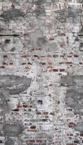 Vliesová fototapeta červené cihly a šedý beton  1,59 x 2,80 m / Vliesový tapetový panel Factory VI 368116 Rasch