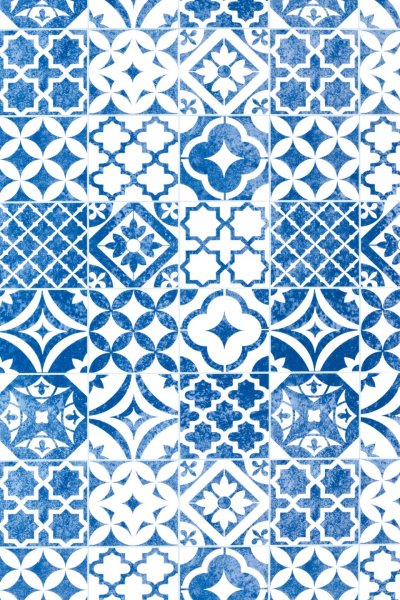 Samolepicí fólie modro-bílé kachličky šířka 45 cm, metráž - 2003273 / samolepící tapeta 200-3273 d-c-fix