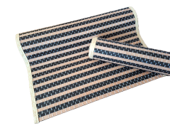 Loubková rohož za postel 70 x 200 cm, barva kombinace tmavý slaměný úplet/přírodní dýha - loubkové rohože na stěnu Fanaiva