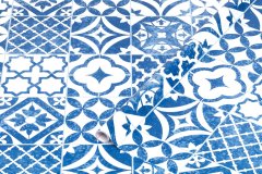 Samolepicí fólie retro modro-bílé kachličky 67,5 cm x 2 m 3468233 / samolepicí tapeta UNI Sage Green Matt 346-8233  d-c-fix