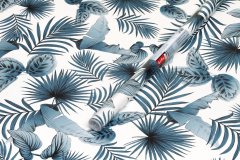 Samolepicí fólie tropické listy 67,5 cm x 2 m 3468234 / samolepicí tapeta UNI Sage Green Matt 346-8234 d-c-fix