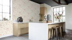 Vliesová tapeta rostlinný vzor, růžová (0,53 x 10,05 m) / Vliesové tapety na zeď Farm Living 709056 Rasch