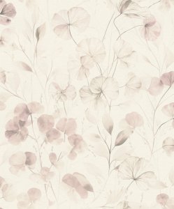 Vliesová tapeta rostlinný vzor, růžová (0,53 x 10,05 m) / Vliesové tapety na zeď Farm Living 709056 Rasch