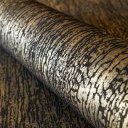 Měděná, hnědá, výrazně strukturovaná tapeta, zdobená černými skleněnými třpytkami - nadčasová luxusní vliesová tapeta Neptun UMBER BROWN z kolekce Universe od Hohenberger