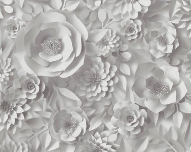 Vliesová 3D tapeta šedé květy 387181 / Tapety na zeď 38718-1 PintWalls (0,53 x 10,05 m) A.S.Création