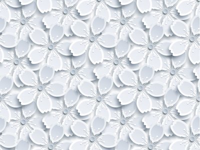 Samolepící tapeta bílé květy, šířka 45 cm, metráž, 14130 / samolepicí fólie a tapety WHITE FLOWERS Venilia / Gekkofix