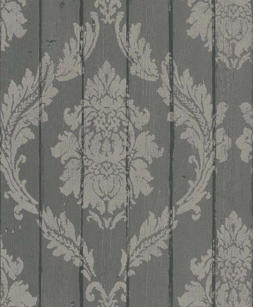 Vliesová tapeta 436631 šedé dřevo, barokní / Tapety na zeď Freundin (0,53 x 10,05 m) Rasch
