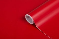 Samolepicí tapeta červená matná v šířce 67,5 cm a délce 2 m - značkové samolepící fólie d-c-fix