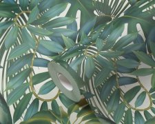 Vliesová tapeta modrá, zelená, fíkus, palmy, džungle 387201 / Tapety na zeď 38720-1 PintWalls (0,53 x 10,05 m) A.S.Création