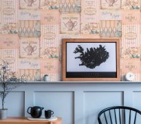 Vliesová vintage tapeta do kuchyně čajová koláž růžová, modrá 387271 / Tapety na zeď 38727-1 PintWalls (0,53 x 10,05 m) A.S.Création