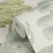Vliesová tapeta zelená, béžová, krémová - exotické rostliny  (0,53 x 10,05 m) 791613 / Tapety na zeď 79161-3 Cuba 2 A.S.Création
