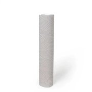 Vliesová tapeta 3D vlnky na lesklém podkladu, kombinace bílé, krémové, metalické,  grafický motiv Daniel Hechter 7