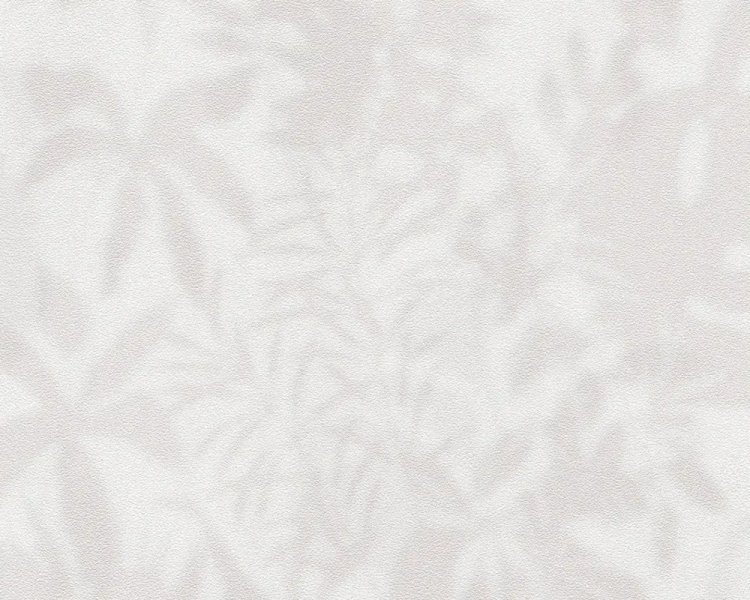 Elegantní vliesová tapeta s jemným vzorem listů, barva šedá, krémová 781512 / Tapety na zeď 78151-2 (0,53 x 10,05 m) A.S.Création