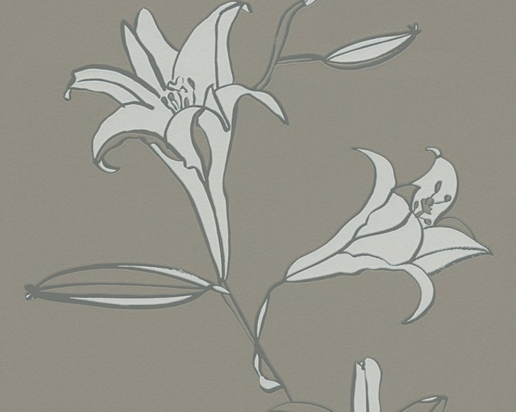 Vliesová tapeta hnědá, květy 30198-4 / Tapety na zeď 301984 Raffi 2 AS (0,53 x 10,05 m) A.S.Création D
