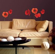 Samolepicí dekorace Vlčí máky - Poppies