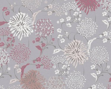 Vliesová tapeta květy, šedá, červená 389002 / Tapety na zeď 38900-2 House of Turnowsky (0,53 x 10,05 m) A.S.Création