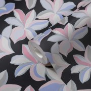 Vliesová tapeta modrá, růžová, černá, květy 389081 / Tapety na zeď 38908-1 House of Turnowsky (0,53 x 10,05 m) A.S.Création
