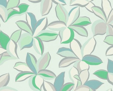 Vliesová tapeta zelené, tyrkysové květy 389083 / Tapety na zeď 38908-3 House of Turnowsky (0,53 x 10,05 m) A.S.Création