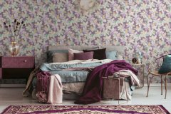 Vliesová tapeta fialová, barevné květy 389082 / Tapety na zeď 38908-2 House of Turnowsky (0,53 x 10,05 m) A.S.Création