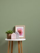 Moderní jednobarevná vliesová tapeta do bytu 376804 v khaki zelené barvě