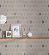 Moderní vliesová grafická tapeta do bytu - barva šedohnědá, antracitová, béžová 376832