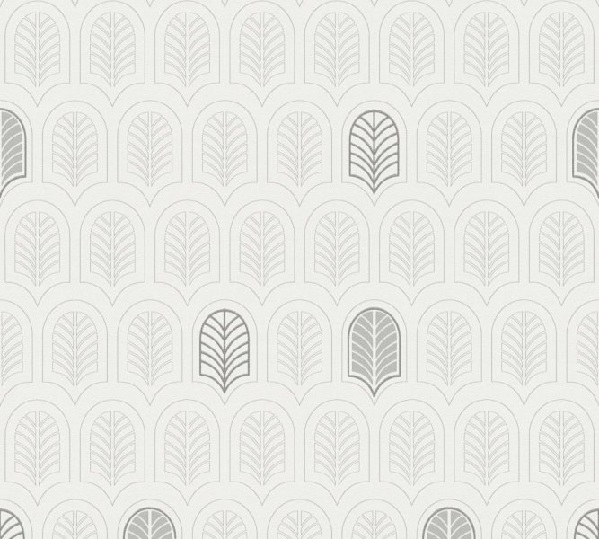 Moderní vliesová grafická tapeta bílá, šedá, antracitová 376831 / Tapety na zeď 37683-1 New Life (0,53 x 10,05 m) A.S.Création