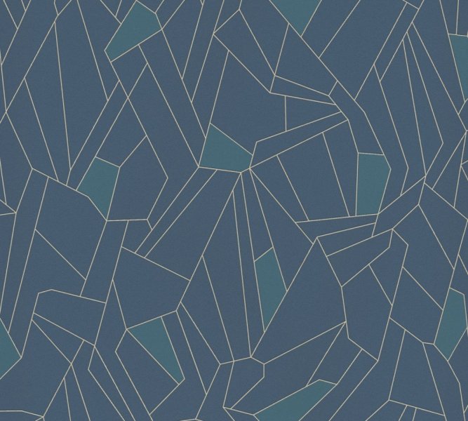 Moderní vliesová grafická tapeta modrá, petrojová, béžová 376772 / Tapety na zeď 37677-2 New Life (0,53 x 10,05 m) A.S.Création