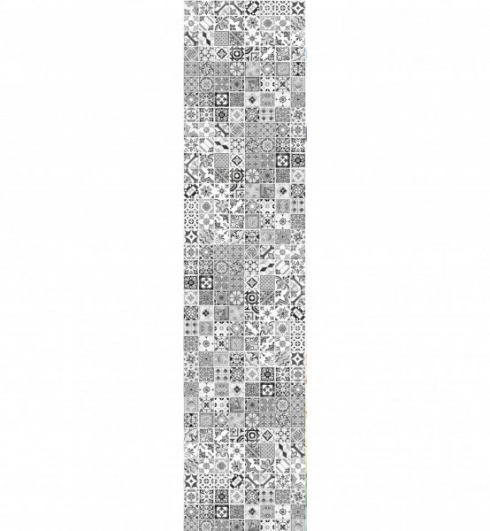 Samolepicí dekorační pás Černobílé kachličky 60 x 260 cm / samolepící dekorativní strukturovaná tapeta DS-019 DIMEX