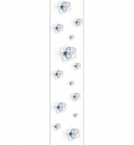 Samolepicí dekorační pás Květy 60 x 260 cm / samolepící dekorativní strukturovaná tapeta DS-018 DIMEX