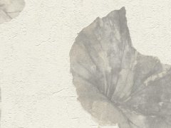 Lopuchové listy, barvy šedá, krémová, strukturální vliesová tapeta z kolekce Andy Wand od výrobce Rasch