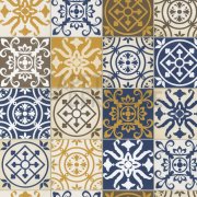 Retro mozaika, kachličky, šedé, vintage - samolepící fólie z kolekce Venilia od Gekkofix