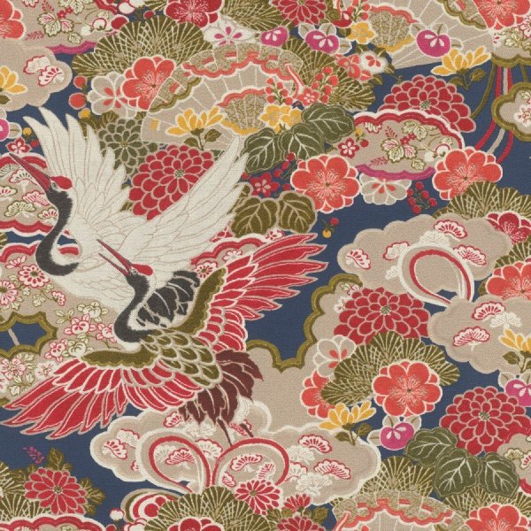 Vliesová tapeta japonský styl barevná 409352 / Vliesové tapety na zeď Kimono (0,53 x 10,05 m) Rasch