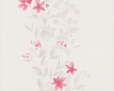Vliesová tapeta 372664 červeno-růžové květy / Vliesové tapety na zeď 37266-4 Blooming (0,53 x 10,05 m) A.S.Création