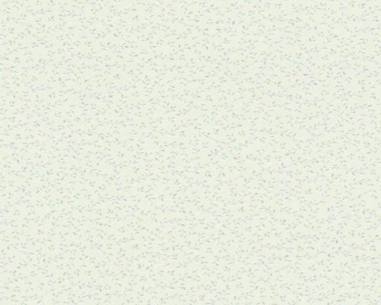 Vliesová tapeta 372653 drobné lístky, zelená, metalická / Vliesové tapety na zeď 37265-3 Blooming (0,53 x 10,05 m) A.S.Création