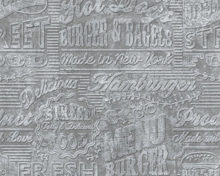 Vliesová tapeta nápisy šedé metalické 30664-1 / Tapety na zeď 306641 Kitchen Dreams AS (0,53 x 10,05 m) A.S.Création