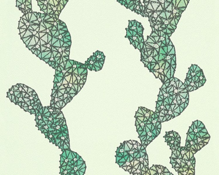 Papírová tapeta zelená kaktus 32799-1 / Tapety na zeď 327991 Urban Flowers AS (0,53 x 10,05 m) A.S.Création