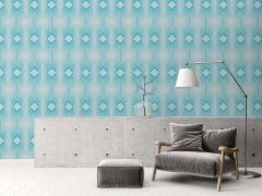 Vliesová tapeta retro, geometrická - modrá 395321 / Tapety na zeď 39532-1 retro Chic (0,53 x 10,05 m) A.S.Création