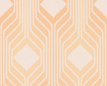 Vliesová tapeta retro, geometrická - oranžová 395323 / Tapety na zeď 39532-3 retro Chic (0,53 x 10,05 m) A.S.Création