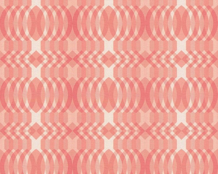 Vliesová tapeta retro, geometrická - červená, bílá 395344 / Tapety na zeď 39534-4 retro Chic (0,53 x 10,05 m) A.S.Création