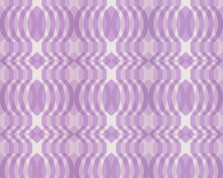 Vliesová tapeta retro, geometrická - fialová, bílá 395343 / Tapety na zeď 39534-3 retro Chic (0,53 x 10,05 m) A.S.Création