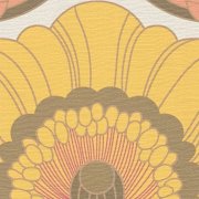 Vliesová tapeta retro, geometrická - hnědá, oranžová, žlutá 395304 / Tapety na zeď 39530-4 retro Chic (0,53 x 10,05 m) A.S.Création