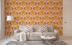 Vliesová tapeta retro, geometrická - hnědá, oranžová, žlutá 395304 / Tapety na zeď 39530-4 retro Chic (0,53 x 10,05 m) A.S.Création