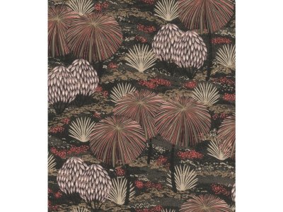 Vliesová tapeta rostlinný vzor - černá, červená 868616 / Tapety na zeď Symphony (0,53 x 10,05 m) Rasch