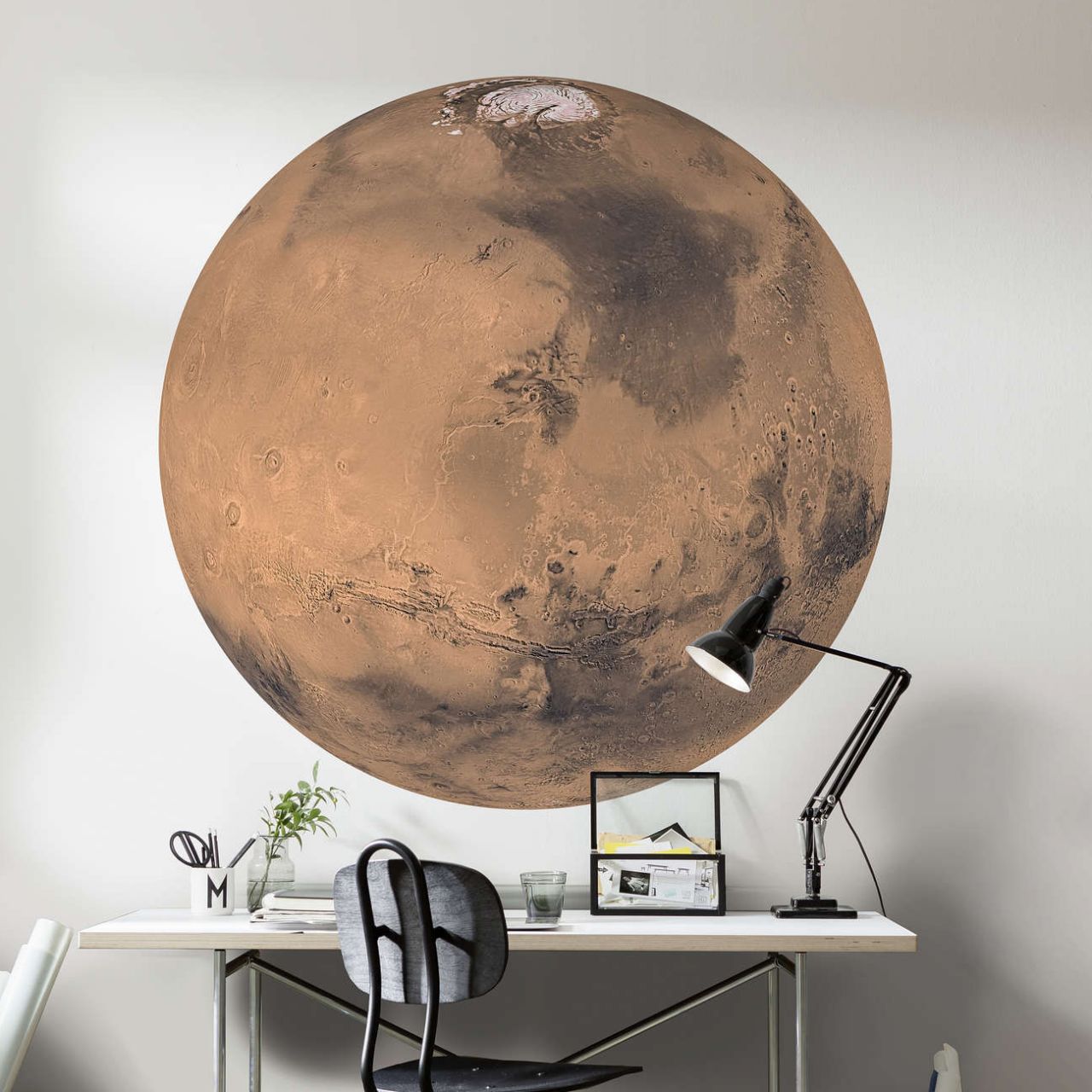 Kulatá samolepicí fototapeta Rudá planeta Mars D1-018 