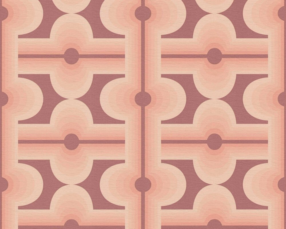 Vliesová tapeta retro, geometrická - červená, růžová 395332 / Tapety na zeď 39533-2 Retro Chic (0,53 x 10,05 m) A.S.Création