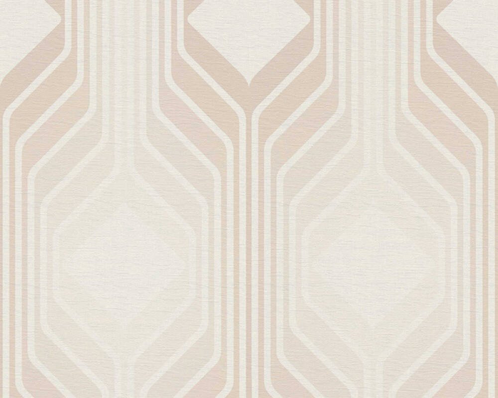 Vliesová tapeta retro, geometrická - béžová, krémová 395324 / Tapety na zeď 39532-4 retro Chic (0,53 x 10,05 m) A.S.Création